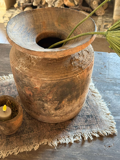 Oude Nepalese Pot/ Vaas- (LH39)