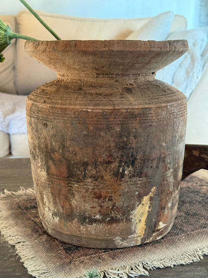 Oude Nepalese Pot/ Vaas- (LH39)