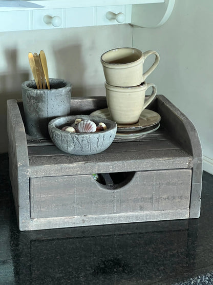 Kaffeetablett mit Schublade, L - Trapa Living