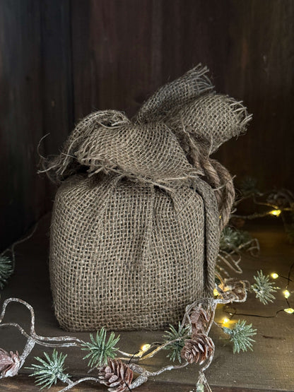 Jute gift bag with coins - San7