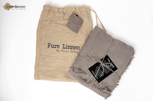 Tablecloth Straight 100% linen "Hadassa" Grey