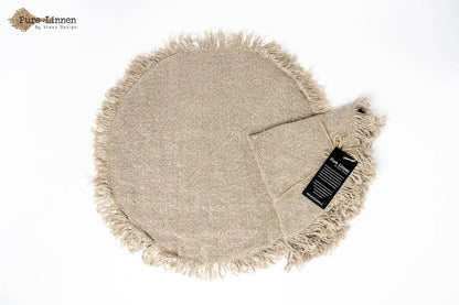 Placemats Rond 100% linnen "Ize" Naturel