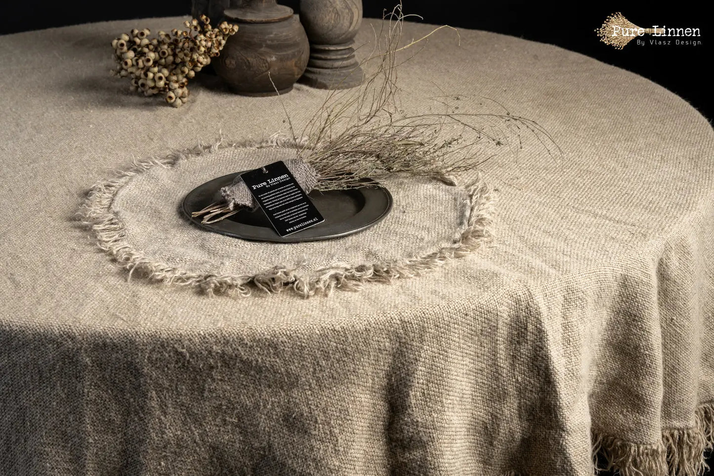 Placemats Rond 100% linnen "Ize" Naturel