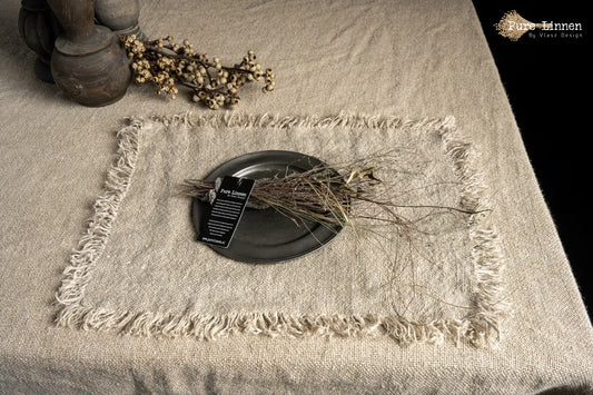 Placemats Straight 100% linen "Damaris" Natural