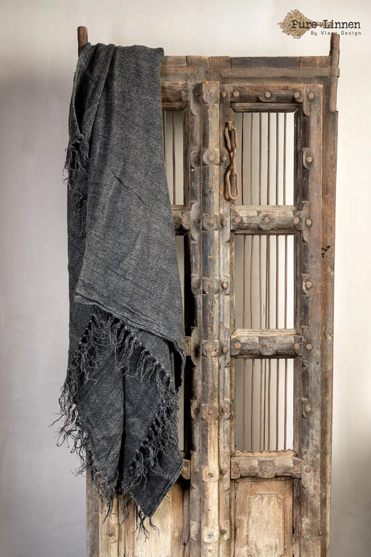 Linen Lydia Plaid Stonewash Pure Linen