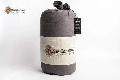 Linen Bedspread Dark Grey/Diamond - Pure Linen