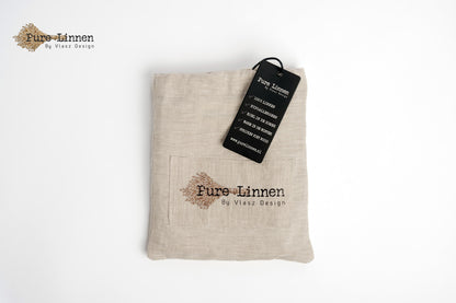 Linen Pillowcase Natural/Buttons - Pure Linen