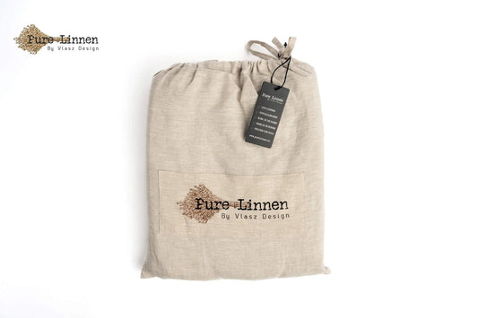Linnen Hoeslaken Naturel/30cm - Pure Linnen