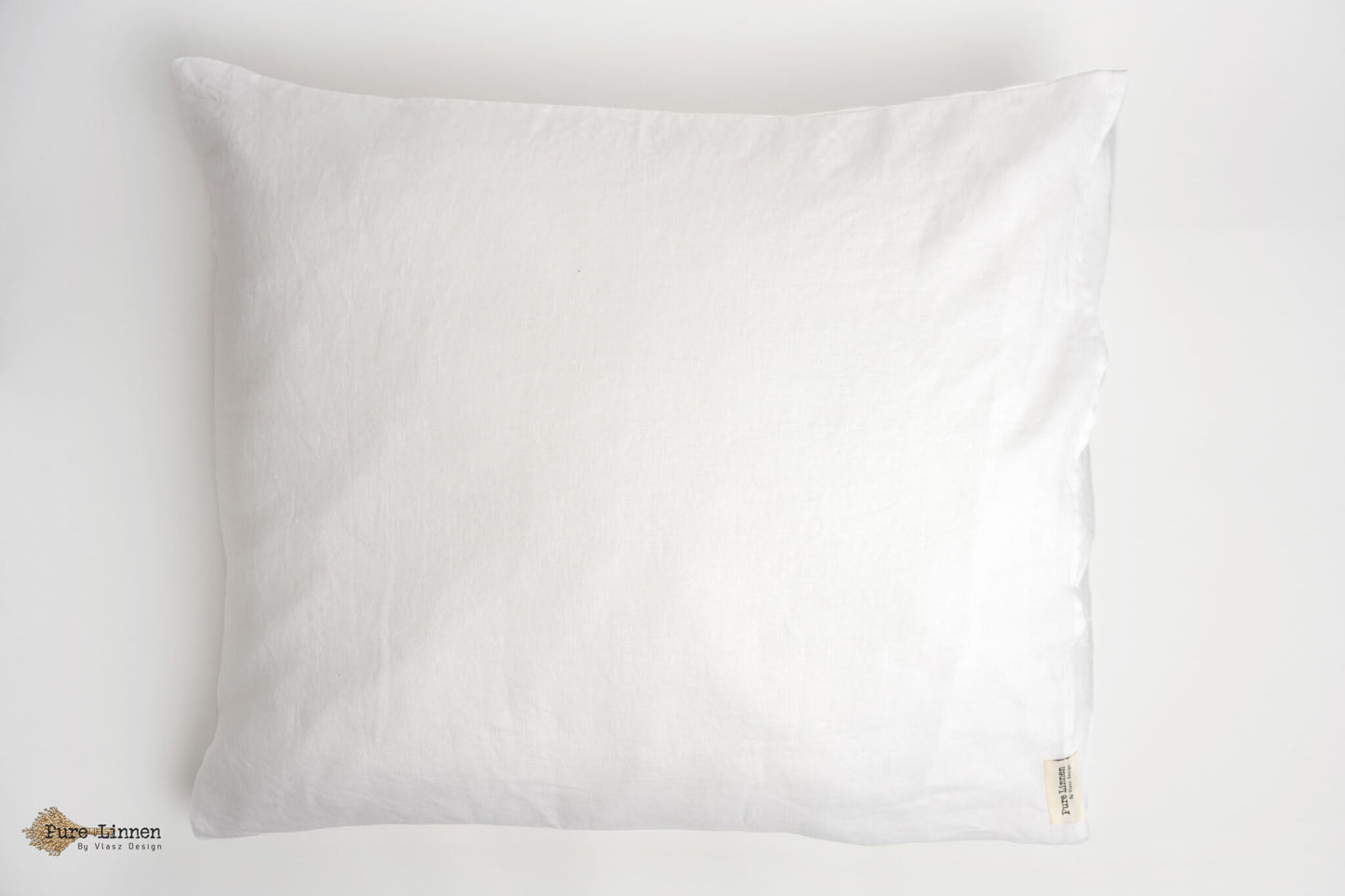 Linen Pillowcase White/Tuck-in Strip - Pure Linen