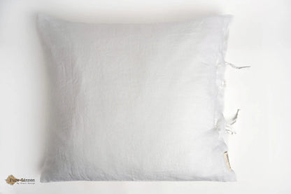 Linen Pillowcase White/Bow - Pure Linen