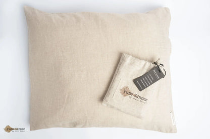 Linen Pillowcase Natural/Tuck-in Strip - Pure Linen