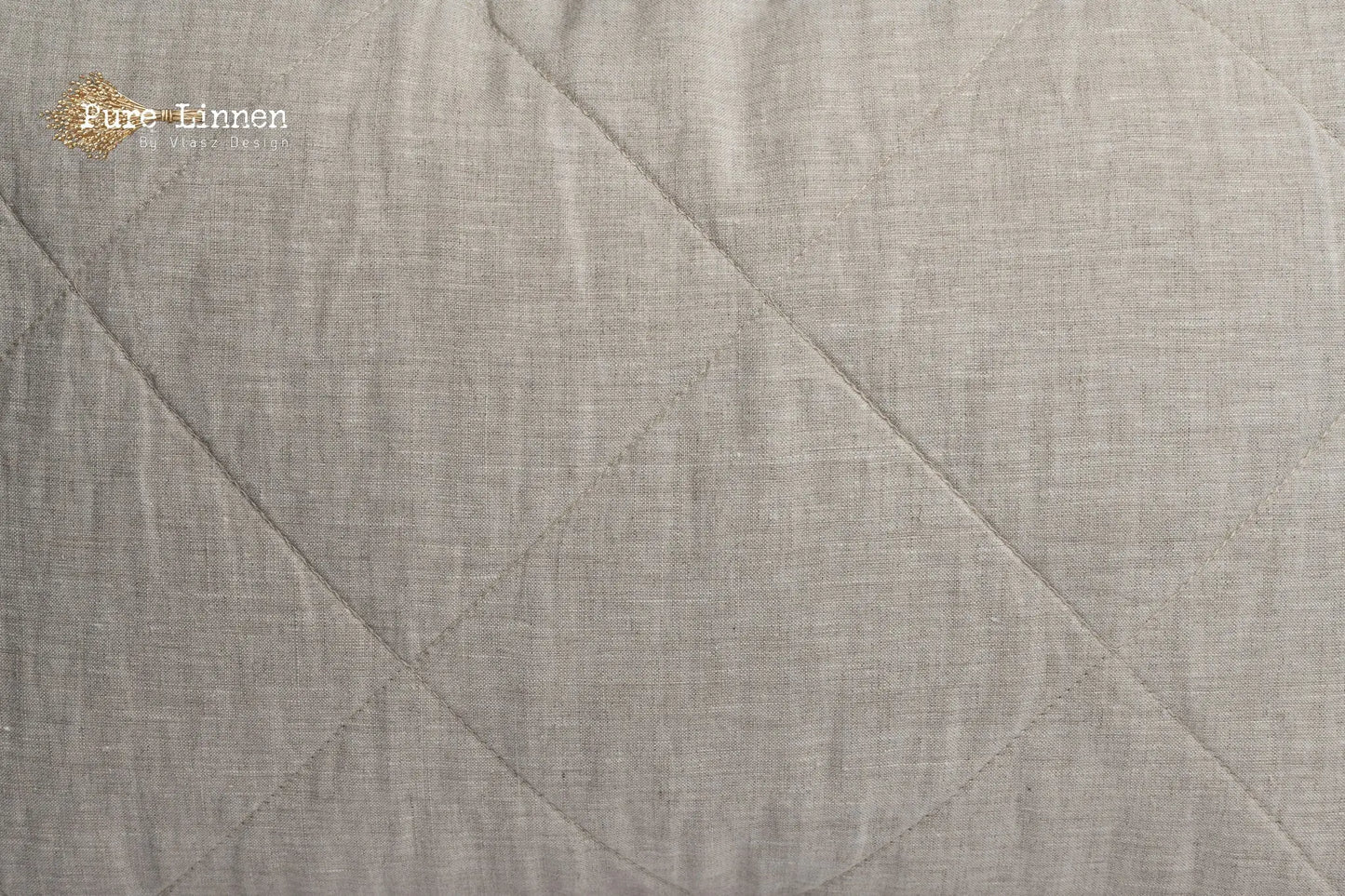 Linen Throw Pillow Natural/Diamond - Pure Linen