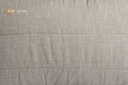 Linen Throw Pillow Natural/Stripes - Pure Linen