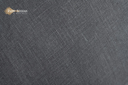 Linen Pillowcase Dark Grey/Tuck-in Strip - Pure Linen