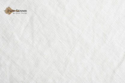 Linen Duvet Cover White/Buttons - Pure Linen