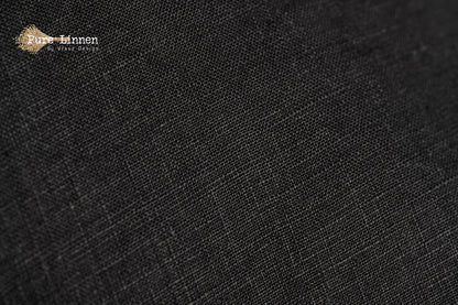 Linen Pillowcase Black/Bow - Pure Linen