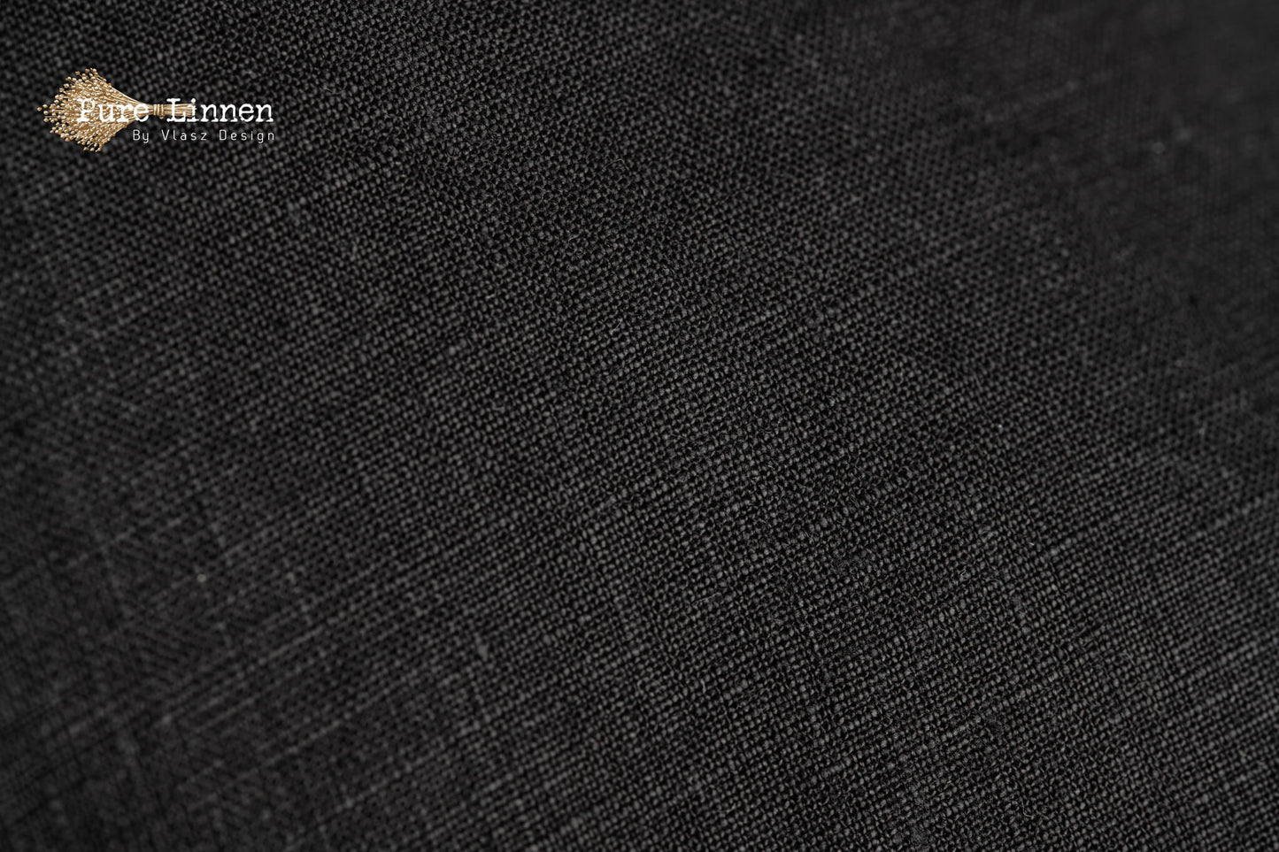 Linen Pillowcase Black/Buttons - Pure Linen