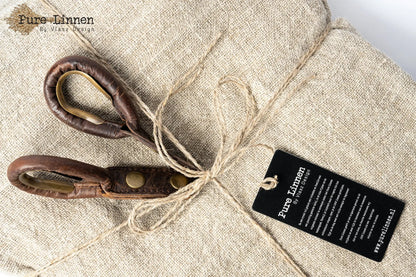 Curtain Abigail - 100% Linen (with leather hanging loops)