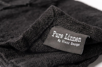 Tea towel Sara 100% linen black with loop - Pure Linen
