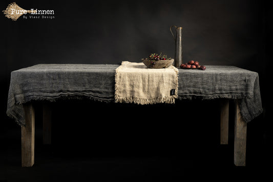 Tablecloth Straight 100% linen "Hagar" StoneWashed