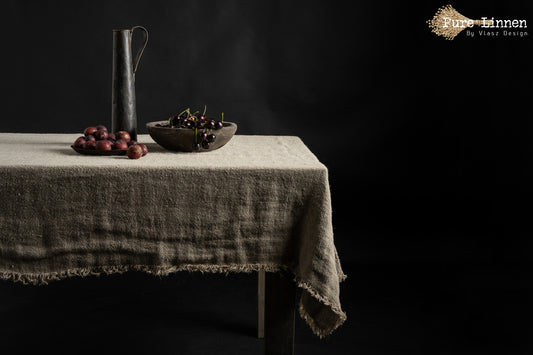 Tablecloth Straight 100% linen "Julia" Natural