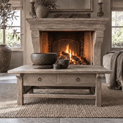 Coffee table Driftwood 2 drawers - Trapa Living