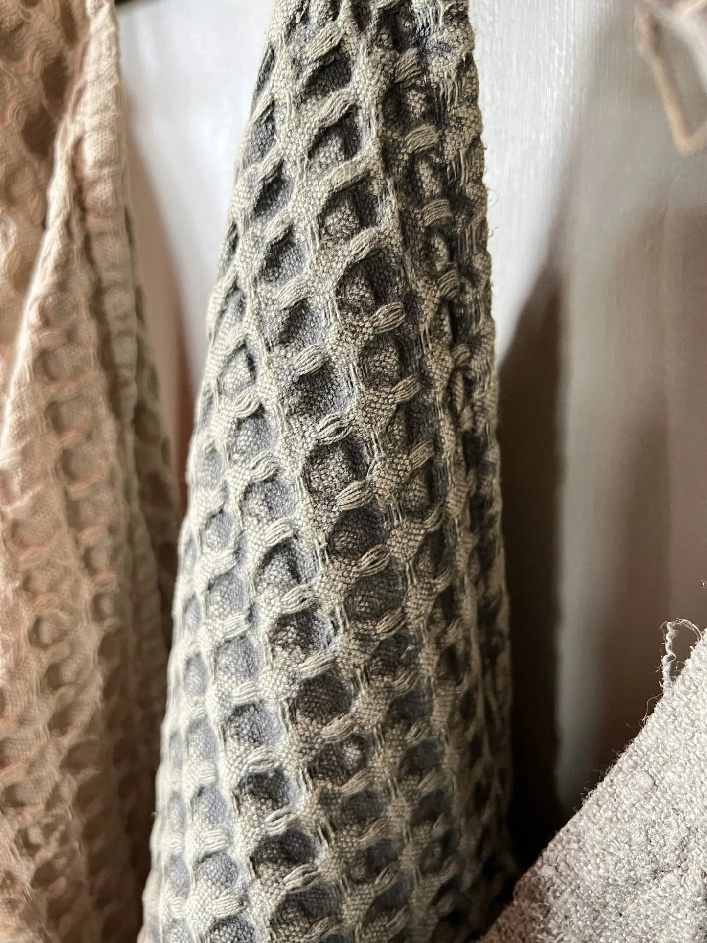 Kitchen towel waffle, light grey