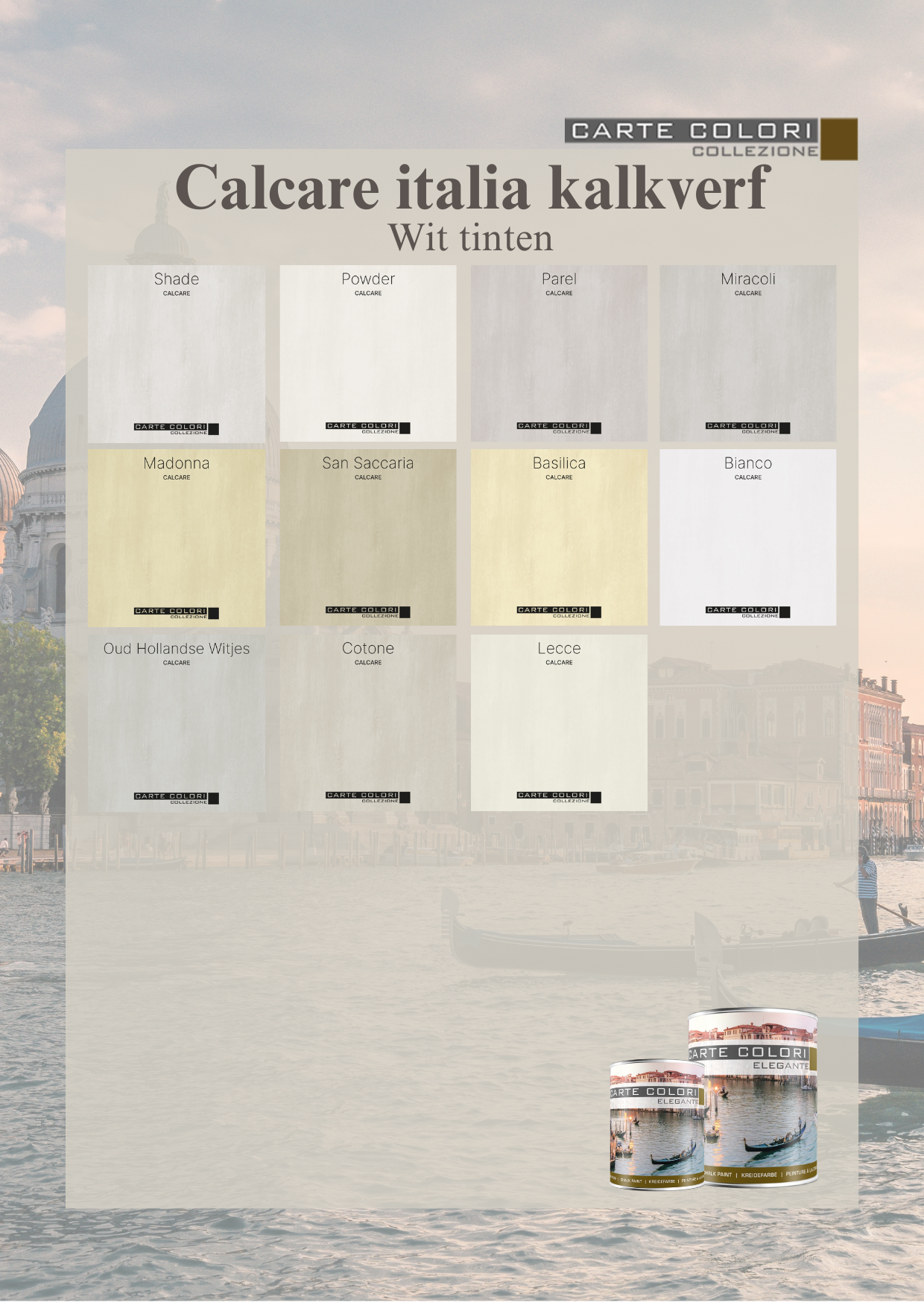 Calcare Italia lime paint, Carte Colori, White tones 