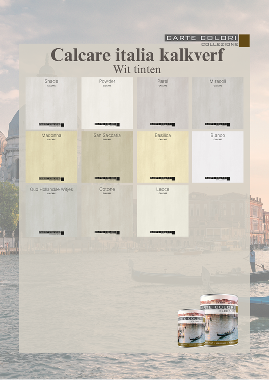 Calcare Italia kalkverf, Carte Colori, Wittinten