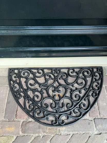 Half round rubber doormat