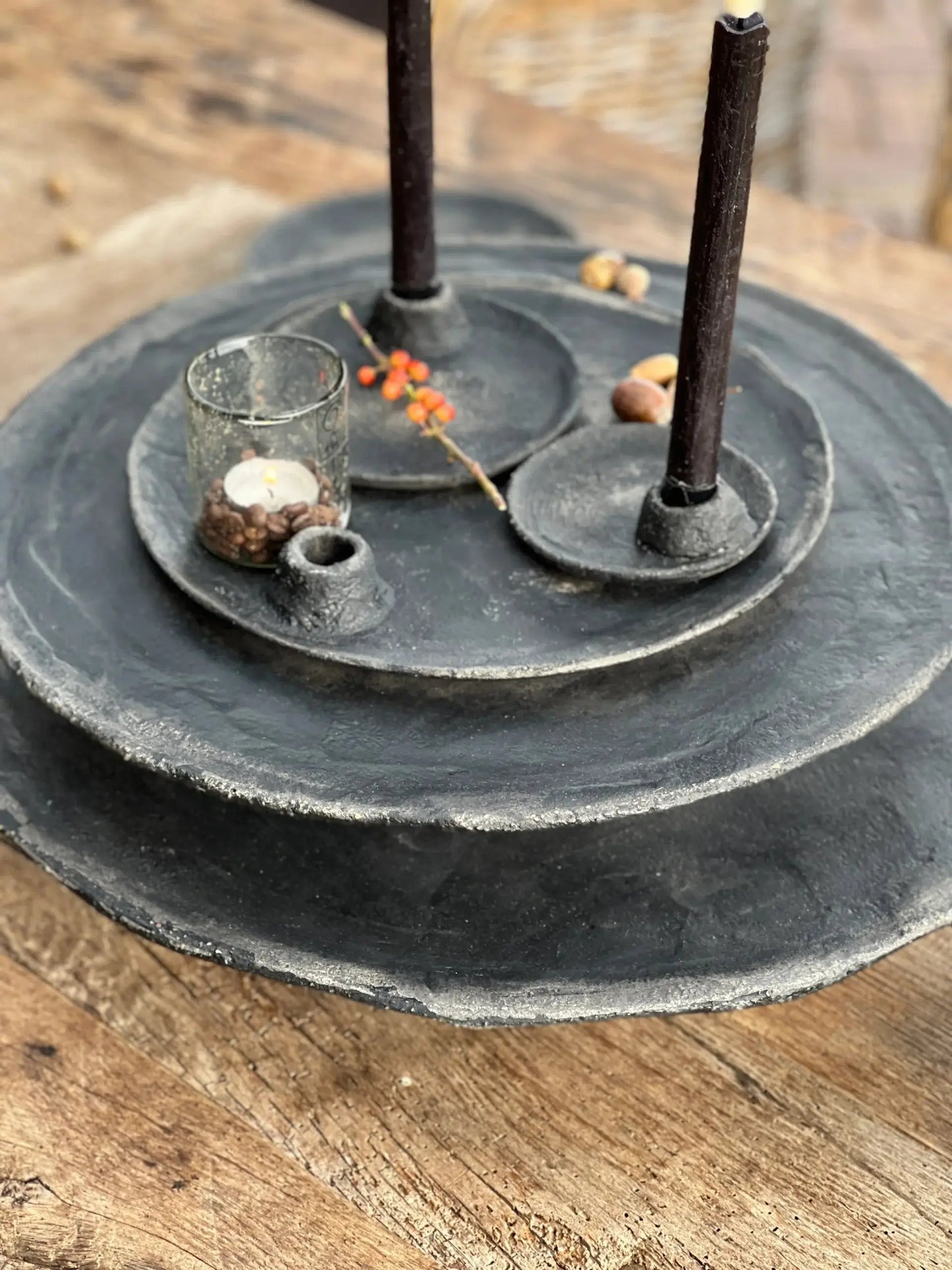 Kandelaar op schaal van PMR, zwart (verkrijgbaar in diverse maten) — 12cm