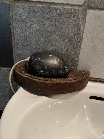 Hammam soap on cord, available in black, white and grey