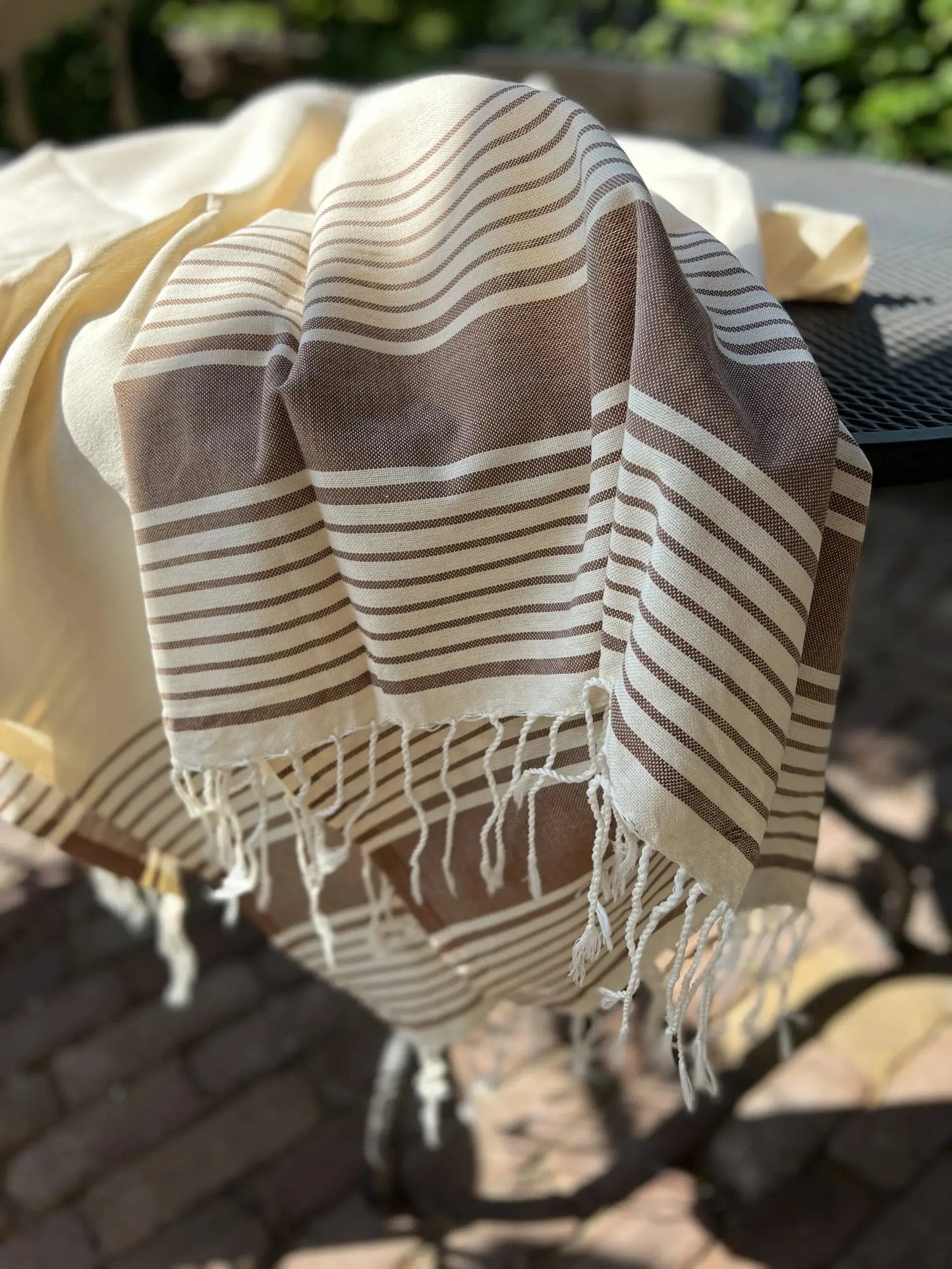 Fouta plaid Brown Raye