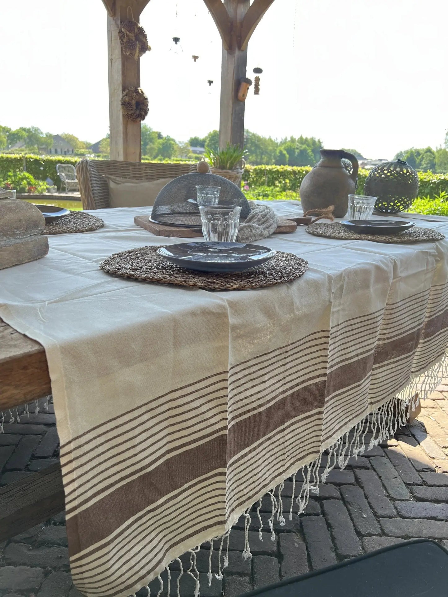 Fouta plaid Brown Raye