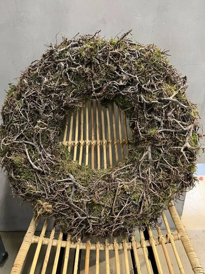 Wreath with moss and bonsai 45 cm