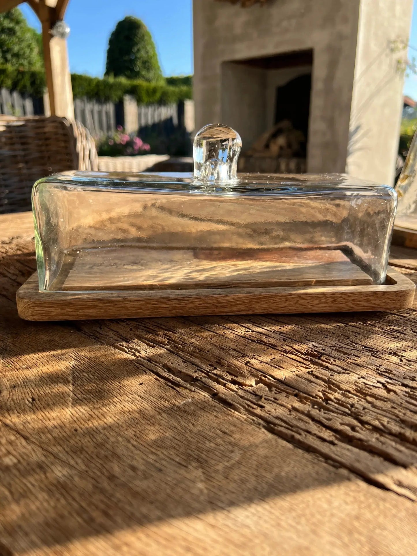Tortenglocke aus Glas
