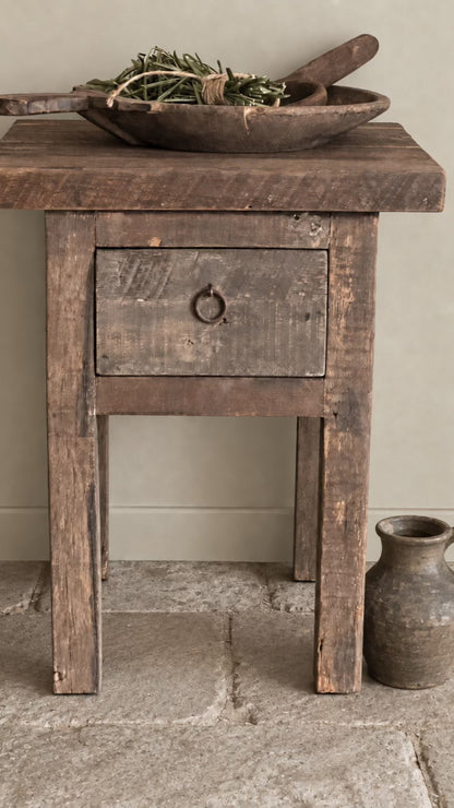 Driftwood Side Table with 1 drawer - Trapa Living