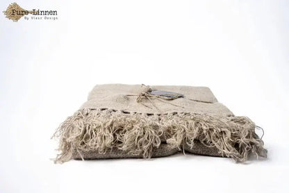 Linen Delilah Plaid Natural Pure Linen 130x190 cm
