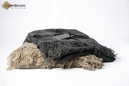 Linen Delilah Plaid Natural Pure Linen 130x190 cm