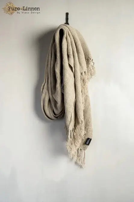 Linen Delilah Plaid Natural Pure Linen 130x190 cm