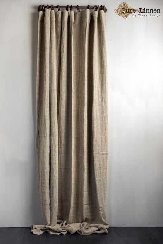 Vorhang Grace 100% Leinen (mit Leder-Aufhängeschlaufen)