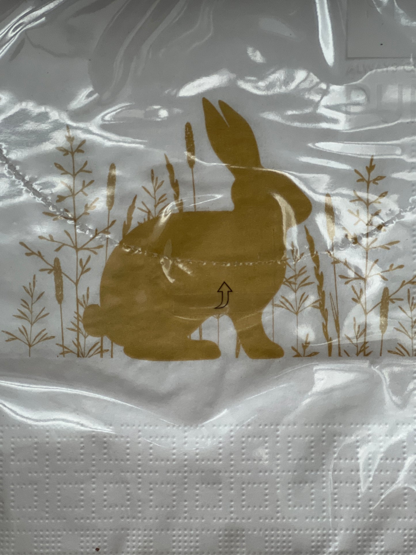 Napkin hare gold/white, 20 pieces