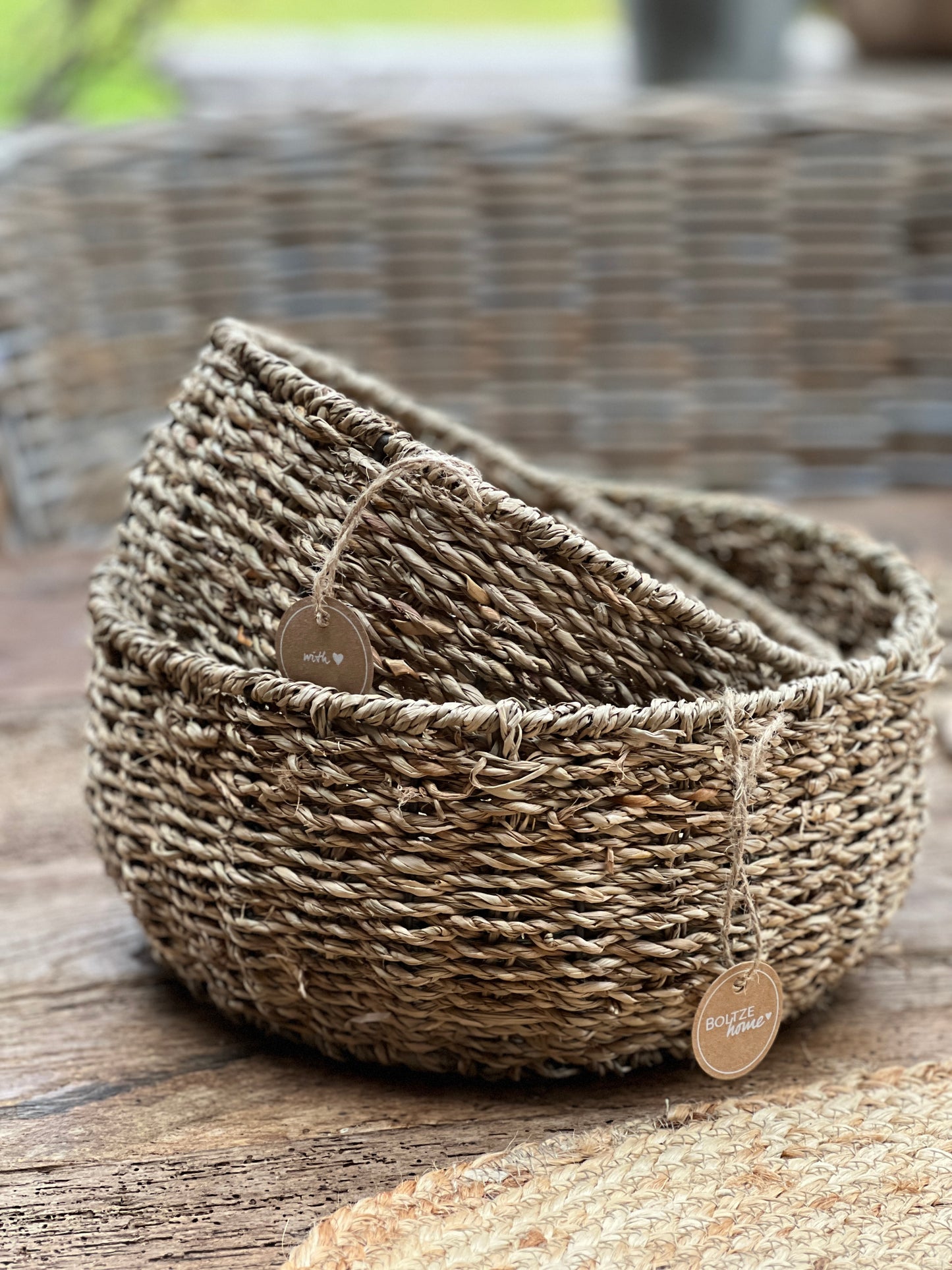 Seagrass basket, available in 2 sizes