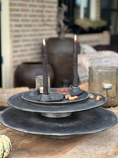 Scale candlestick from PMR, black (available in various sizes) — 12cm