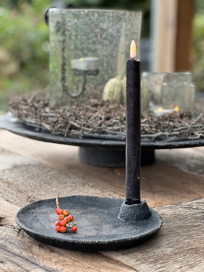 Scale candlestick from PMR, black (available in various sizes) — 12cm